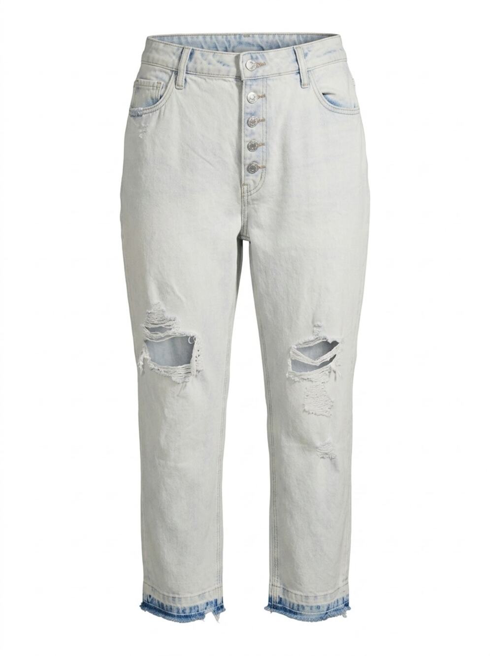 NWT Vervet Emma Distressed Light Wash High Waist Jeans Women Size 32